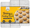 Griglia di raffreddamento (set da 2 pezzi) per cottura e cottura – 20 x 30 cm, in acciaio inox, adatta al forno, per biscotti, pane e pasticceria