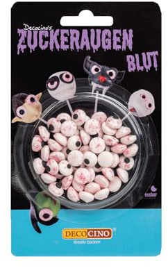 DECOCINO Blutige Augen Halloween 25 g Tortendeko