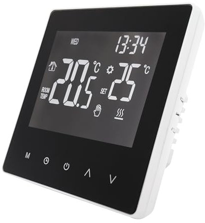 LED ATOMANT Termostato Smart WiFi, Cronotermostato digitale da incasso per caldaia a gas, elettrica o riscaldamento a pavimento, App Smart Life, Compatibile con Alexa, Google Home