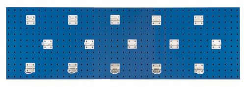 BiGDUG Tool Panel & Hook Set - Louvre Panel Kit 456H x 1482W x 20D mm - Tool Hooks Storage Wall Mounted - (Kit 4) 15x Hooks