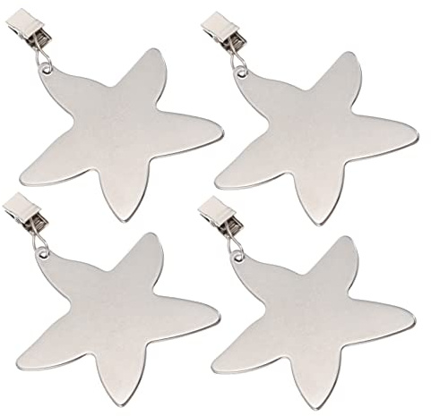 UKCOCO Clips para Manteles de Acero Inoxidable 4 Piezas Plata