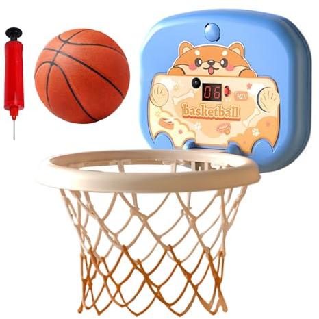 Basketballkorb Indoor - Wandmontiertes Basketballbrett Set | Interaktives Indoor Ball Sport Spielzeug mit Anzeigetafel für Schlafzimmer Kinderzimmer Zuhause Schule Teens