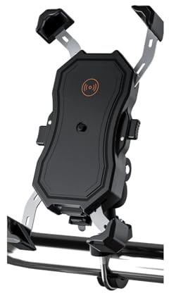 PEPKWELYCB Handyhalterung Motorrad Motorrad-Handyhalterung 15 W Kabelloses Laden Mit QC3.0 USB Für Ladegerät GPS-Navigationshalterung Qi ﻿ Handyhalter Fahrrad