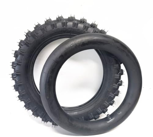Tidevib 14 pulgadas 2.50-10 para neumático de motocicleta para modelos todoterreno con paredes gruesas, juego de neumáticos interior y exterior con válvula recta TR4, negro, 14x2.50