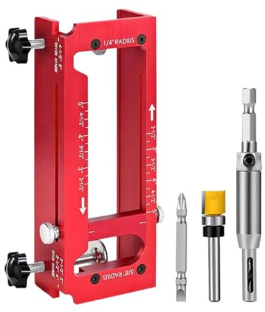 Gabarit Pour Charnières De Porte,2-En-1 Outils De Menuiserie - Gabarit De Mortaise Pour Charnières - Pour Menuisiers Bricoleurs Propriétaires Cuisine Salle De Bain