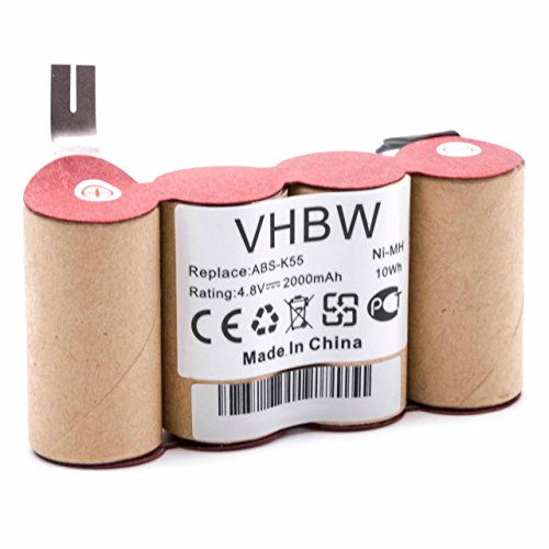 vhbw Akku Ersatz für Kärcher BF9900, ABS-K55 für Staubsauger (2000 mAh, 4,8 V, NiMH)