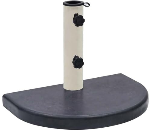 vidaXL Base de Sombrilla Pie Soporte Parasol Refugio de Sol Verano Jardín Patio Terraza Piscina Playa Estable Duradero Granito Negra 40x28x4 cm