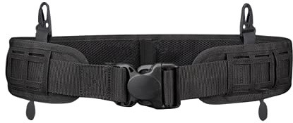 ACEXIER Cinturón táctico MOLLE, liberación rápida, corte por láser, carga, cinturón interior y exterior acolchado, equipo táctico Airsoft, cinturón de combate Molle