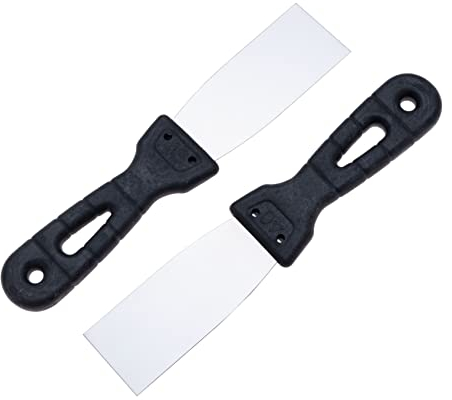 Filling Knife 60mm, Putty Filler Knife, Stainless Steel Taping Knife, Flexible Mastic Knife, Wallpaper Scrapper, Spreader Spatula, Putty and Paint Removal Tool, Drywall Filling Tools (Pack of 2)
