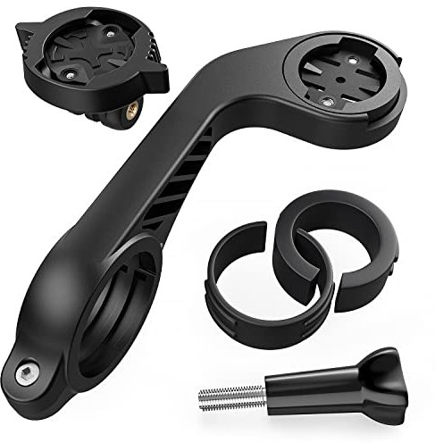 TUSITA Flush Out Front Halterung Kompatibel mit Garmin Edge GPS Fahrradcomputer, Viertelumdrehung zu Reibung Flansch Halterung Adapter Inklusive