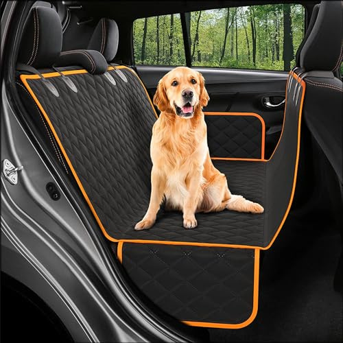 Strex Hundedecke für Auto Rückbank und Kofferraum – 137 x 147 cm – Schutzhülle – Hundedecke – Hundedecke für Autorücksitz – inkl. Hundeleine und Aufbewahrungstasche