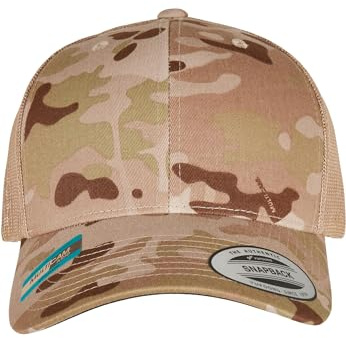 Flexfit Unisex keps retro trucker Multicam®, truckerkeps i camo-design, snapback-keps, multicam arid/tan, En Storlek