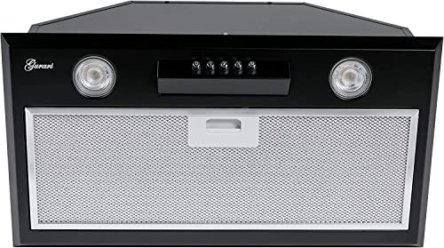 GURARI 051 BL 52, Hotte encastrable 52 cm Noir 1000 m³/h, hotte aspirante, hotte de circulation d'air