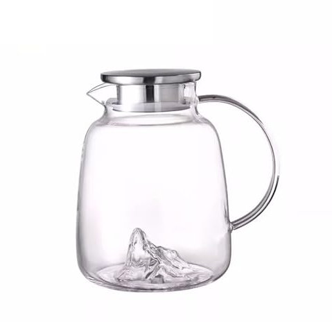 Nff Jarra De Vidrio, Jarra De Agua De 2 litros con Tapa, Hervidor De Vidrio Resistente Al Calor De Gran Capacidad, Adecuado For Agua, Jugo Y Té (Color : Transparent)
