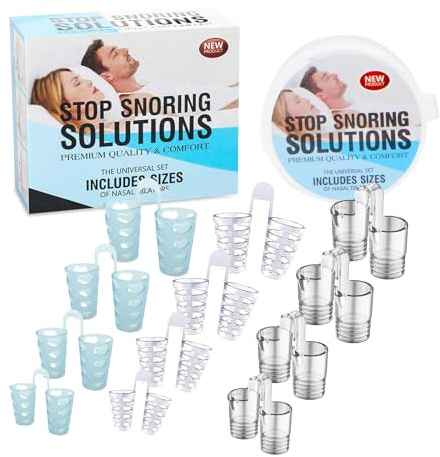 MYMULIKE Nasal Dilator for Snore Reduction, 12Pcs Soft Silicone Vents, Anti Snore Devices for Men and Women Snoring Solution for Improving Nighttime Sleeping and Nasal Breathing