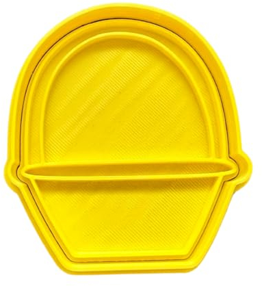 The Cookie Cutter Hub Easter Egg Basket Cookie Cutter and Matching Embosser for Cookies Biscuits Clay Baking Decoration
