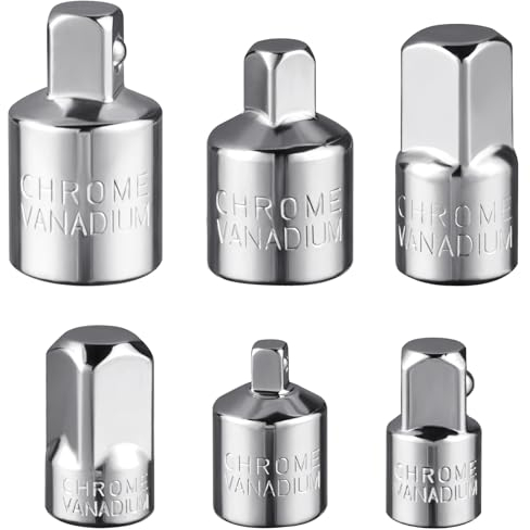 Flintronic Adattatore per bussola/riduttore, 1/2 Drive Twist Nut Remover, Set di adattatori 1/4, 3/8, 1/2 per dadi, trapani, chiavi, cricchetti