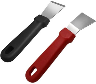 Raspador de Limpieza para Horno,2 PCS Rascador Vitroceramica Profesional Rasqueta Cocina Espátula De Acero Inoxidable Utensilios de Limpieza