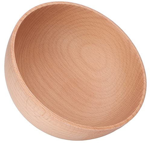 Yctze Safel Runde Holzschüssel aus Buchenholz für den Haushalt Zum Servieren von Salat, Obst, Dip, Soße, Snack, Reis, Nudeln, Müsli – Holz, Dekorativ, für Küche, Esszimmer,