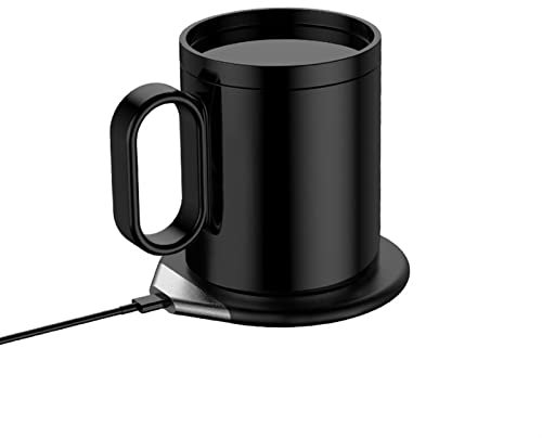 CAFIEDR Chauffe-café électrique Chauffe-café Intelligent pour Bureau Chauffe-Tasse avec Chargeur sans Fil Plaque chauffante Chauffe-Boisson électrique Chauffe-Boisson pour Cacao thé Lait