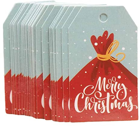 100 Teile/Satz Kraftpapier Geschenkanhänger Hängende Etikett Niedlichen Druck Weißen Wunschkarte Für Neujahr Party