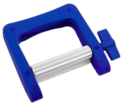 Exprimidor de Pasta de Dientes de Metal Azul, Tamaño Portátil | Tubo de Crema, Plástico y Metal, Uso Manual, Formato Compacto para Baño
