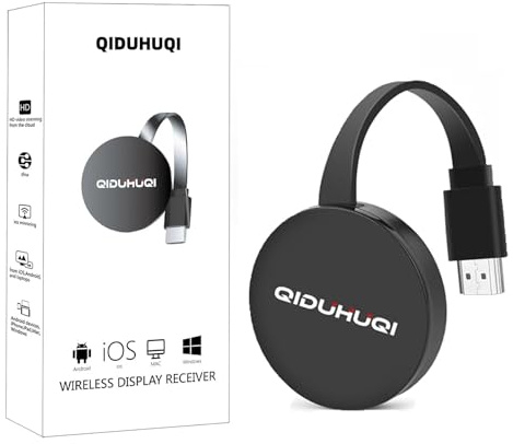 Miracast Dongel trådlös HDMI-skärm, trådlös HDMI-överföringsadapter, kompatibel med telefon/surfplatta/PC till HDTV/projektor, Airplay/Miracast/DLNA-1.21