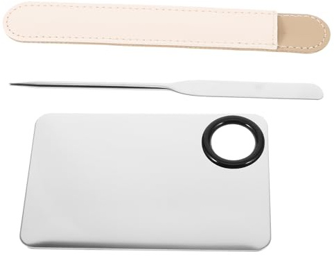 CALLARON Edelstahlspatel Make-up-tool Für Mischen Von Foundation Kosmetik Pigmenten Mit Glatten Oberfläche Und Langem Griff Für Nailart Und Malerei