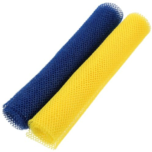 DEARMAMY Afrikanisches Peelingnetz Exfolierender Badeschwamm mit Massagefunktion 2 Stück aus Nylon für Glatte Haut und Frauen