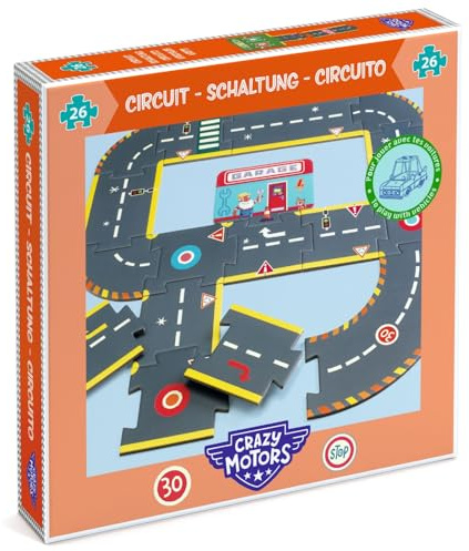 Djeco DJ05498 Crazy Motors Giant City Circuit - 26 Pièces