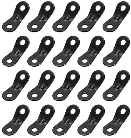 PATIKIL Tensor para Cuerda De Tienda De Campaña, 20 Pcs Tensores De Cuerda para Tienda Hebilla De Cuerda Tensor De Cuerda De Aleación De Aluminio para Accesorios De Camping, Negro