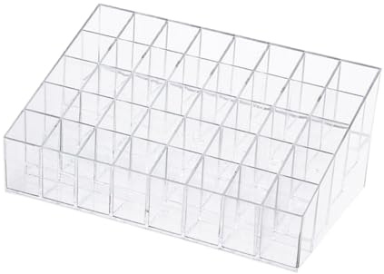 Zerodeko Présentoir à Rouges à Lèvres à Compartiments Organisateur pour Vernis à Ongles Contenant de Rangement Transparent Étagère de Stockage Pratique