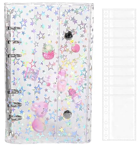 Classeur à anneaux – Organiseur étanche à motif étoile, dossier pour ordinateur portable de grande capacité avec couverture durable, classeur scolaire multi-poches | Organisateur de papeterie pour étu
