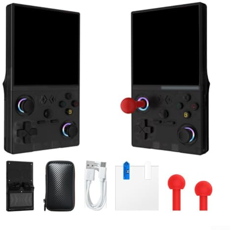 Consola de juegos de mano, Pantalla HD de 4 pulgadas WiFi Multijugador Vibración portátil para Arcade Gaming Dispositivo compacto (negro)