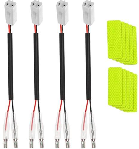 BOLOJAU Blinker-Verkabelungsadapter für Kawasaki Ninja Versy Motorräder ZX1000 Z1000 Z900 ZX636 ZX600 Z650 EX250 Z125 Z250 Z750R ZX900 EX650 Z300 Verlängerungskabelstecker für LED-Blinker-Adapterkabel