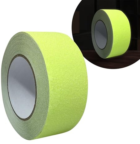 Fluoreszierendes Anti-Rutsch Klebeband 50mm x 10m | Stark haftend, wasserfest, Innen & Außen | Rutschfestes Sicherheitsband für Treppenstufen & Böden