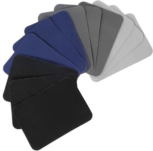 HJZHII 12 Stück Bügelflicken zum Aufbügeln Jeans Flicken zum Aufbügeln | Stoff Reparaturflicken Selbstklebende Stoffflicken Baumwolle Patches Reparaturset Aufbügelflicken für Kleidung Hosen Hüte