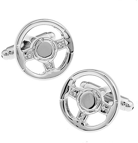 Ashton och Finch silver sport bil rattmanschettknappar nyhet transport sport tema smycken