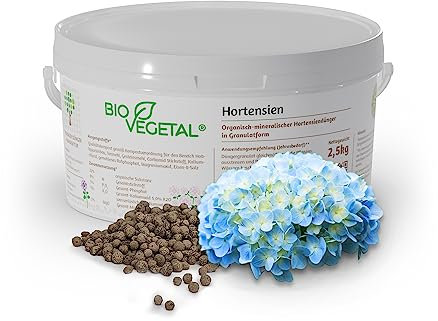 BioVegetal Hortensiendünger mit Guano und natürlicher Langzeitwirkung durch Fixierung der Nährstoffe durch Ton, 2,5 kg Papierbeutel