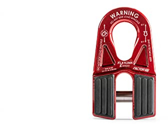 Factor 55 Flatlink E geschlossenes Seilwinde-System, kompatibel mit Allen Roller Fairlead Kennzeichenhalterungen, Rot