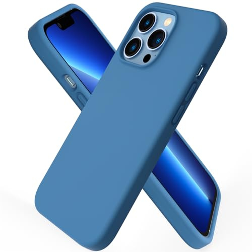 ORNARTO für iPhone 13 Pro Hülle aus Silikon 6,1 Zoll - Blau | Premium Flüssigsilikon, dünne Handyhülle, weich und griffig, tolle Haptik, stoß- und kratzfest, große Farbauswahl