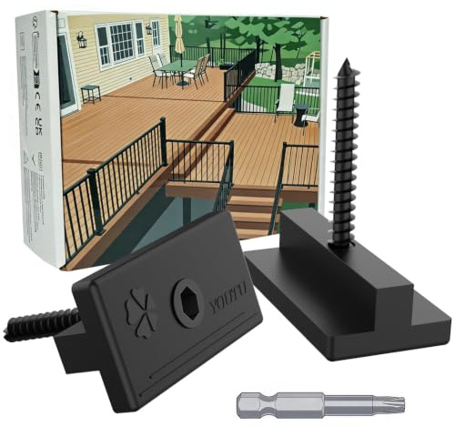 YOUTU® 100 Stück WPC Clips, Versteckte Befestigung mit T-Clip mit Schrauben, versteckte Befestigung mit Edelstahlschrauben, 6 mm Terrassenclips Kunststoff für WPC/BPC Dielen. (100 Stück WPC Clips)