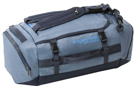 Eagle Creek Cargo Hauler Reisetasche 40L I Extrem robust & wasserabweisend I Duffel mit Rucksack-Tragefunktion für Reisen & Outdoor I 40L Volumen I Glacier Blue