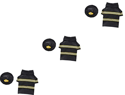 POPETPOP 3sätze Feuerwehrhundekostüm Für Haustiere Lustiges Feuerwehr-Outfit Für Hunde Und Katzen Für Partys Und Hochwertigem Bequemem Material Design