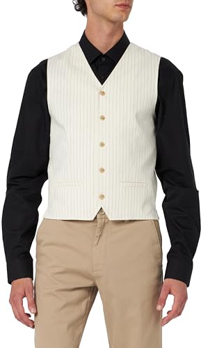 JACK&JONES JPRRIVIERA Linne midja kostymväst, moln dansare/ränder: smal passform, 52, Molndansare/ränder: smal passform, 52