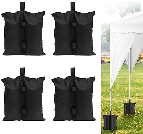 Pavillon Sandsäcke, 4Pcs Sandsäcke Gewichtstaschen, Beingewichte für pavillon, Gazebo Sandsack für Pop Up Pavillon Faltpavillon, Befüllbar Wiederverwendbar