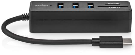 Nedis Hub USB | 1 x USB-C™ | 3 x USB A femmina | 5 porte (s) | USB 3.2 Gen 1 | Alimentazione tramite USB | 5 Gbps | SD & MicroSD