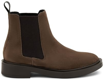 Frau 79A3 Peat Beige Beatles Women's Shoes Elastic Suede Ankle Boots, beige, 8 UK
