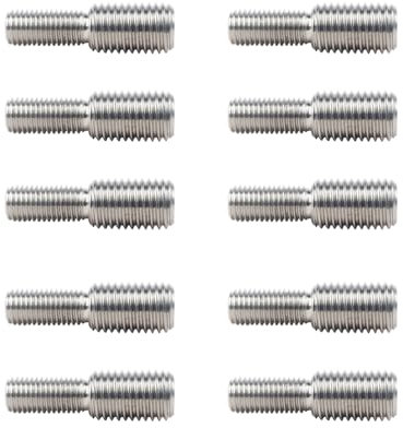 Adattatore filettato metrico di riduzione da M8 x 20 a M10 x 20, 10 bulloni a vite filettati a doppia estremità in acciaio inossidabile per costruzione, mobili, automobili