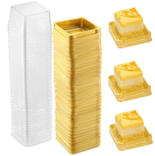 Dinntty Boîtes À Gâteaux De Lune en Plastique, Récipient Bouffant De Jaune D'œuf, Boîte D' Dorée, Blister, Boîte À Pâtisserie Au Jaune D'œuf, 50 Pièces